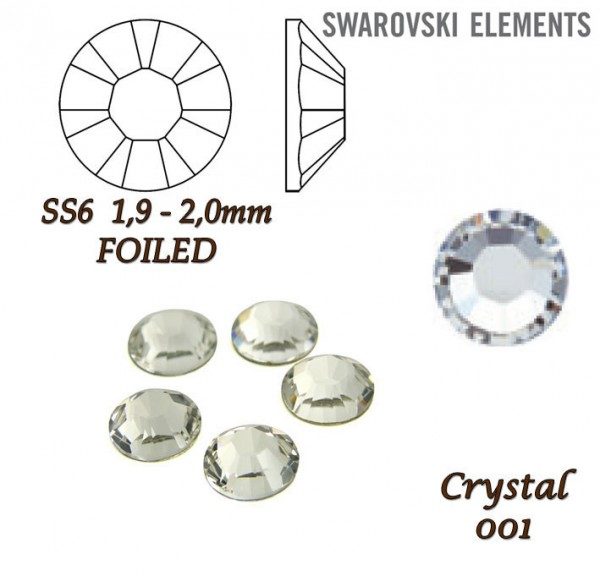 SWAROVSKI Foiled SS6 CRYSTAL
